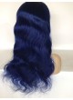 Custom order  Full lace wig pre plucked hair line baby hair blue color 100% human hair 8A + quality body wave